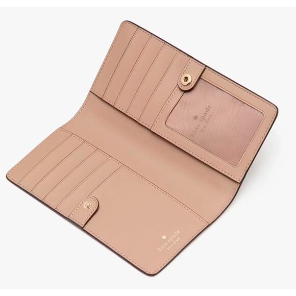 S Kate Spade Madison Large Slim Wallet Meringue White Leather KI366 NWT $179 - Picture 4 of 7